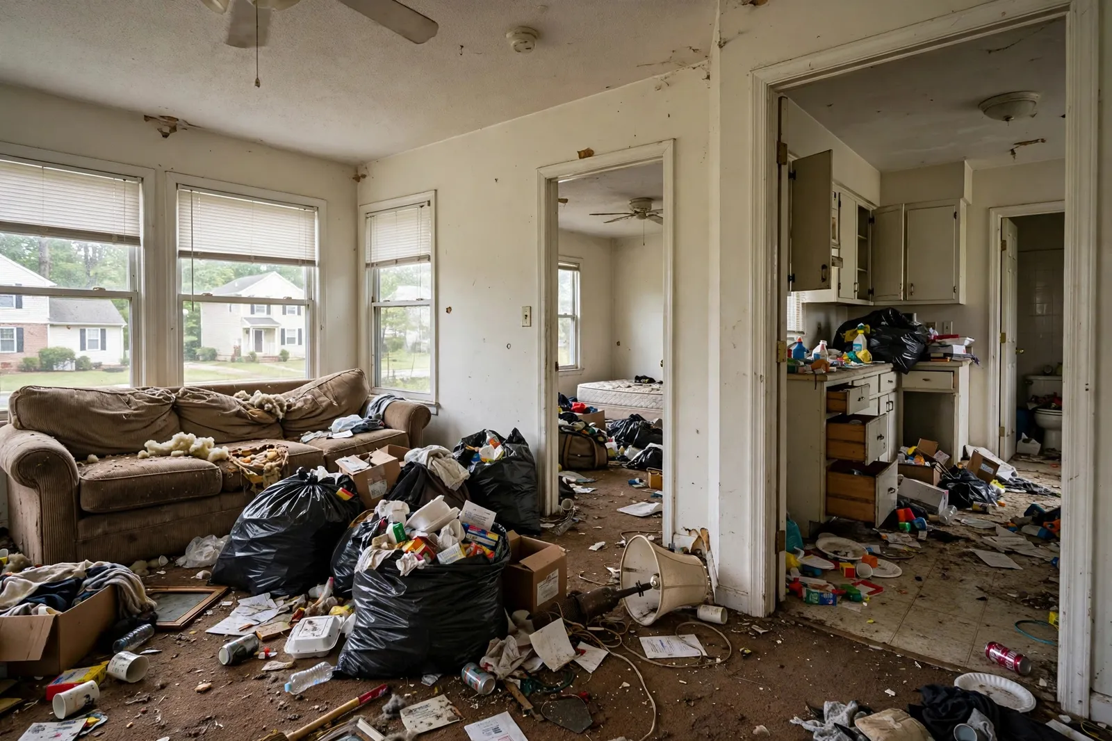Before photo, Vacated Home Cleanout in White Plains, by Waldorf Junk Removal Company