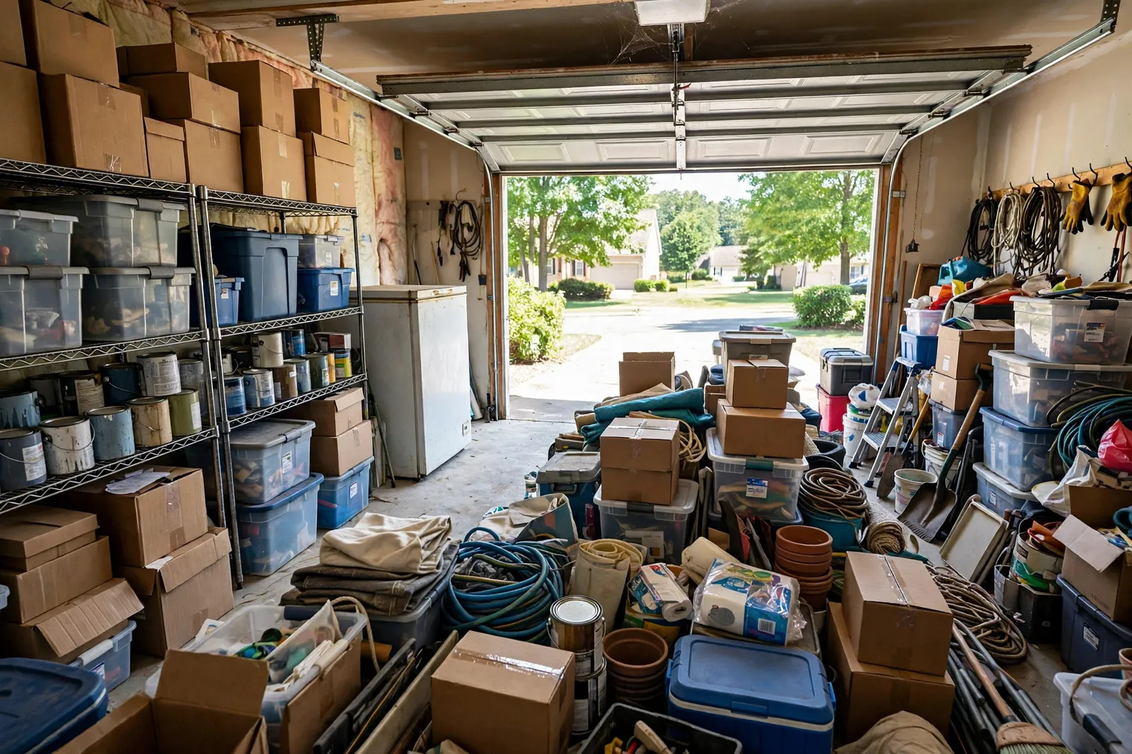 Before photo, Garage Cleanout in Sheffield, by Waldorf Junk Removal Company