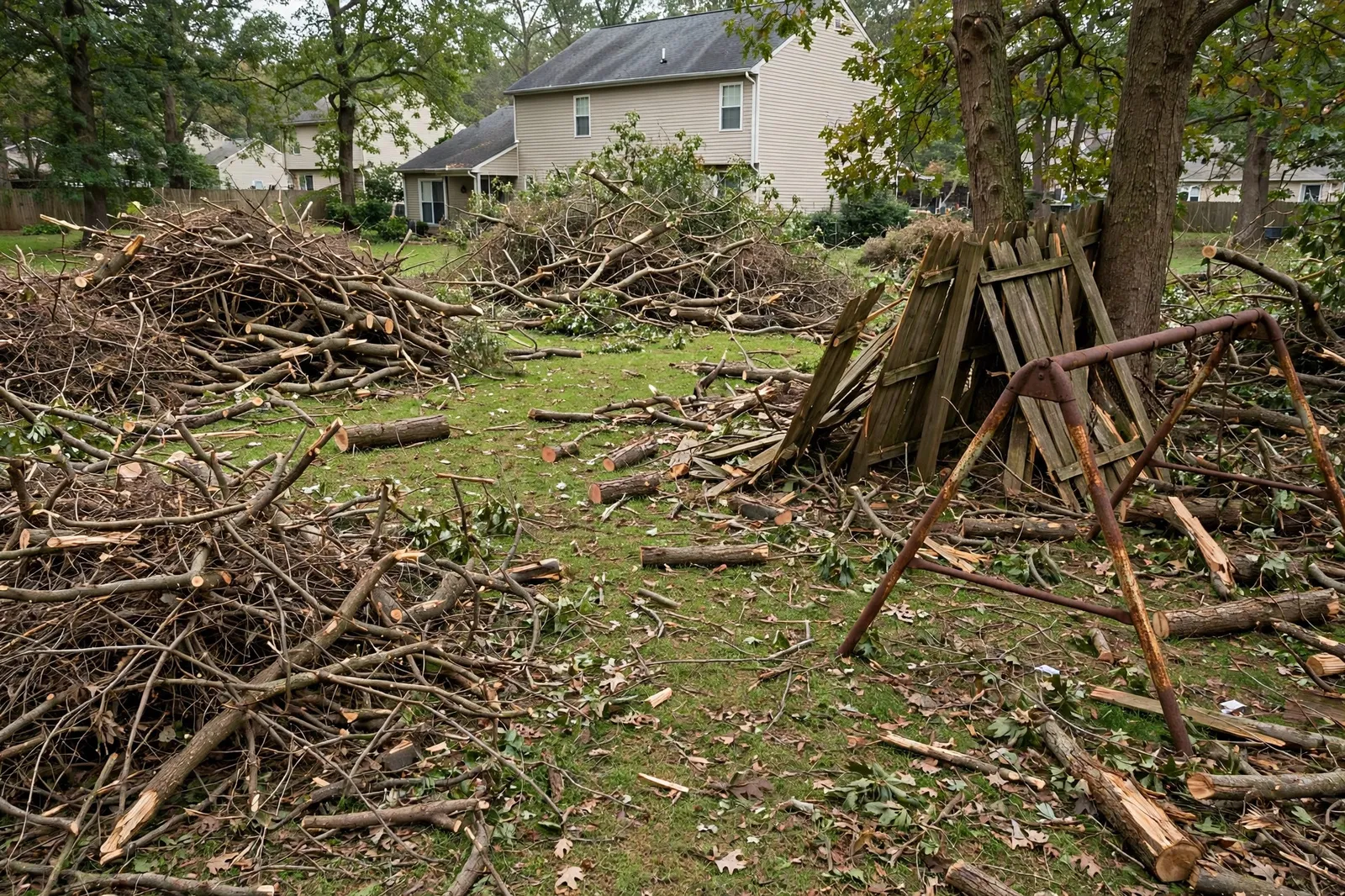 Before photo, Storm Debris and Playset Removal in Bannister, by Waldorf Junk Removal Company